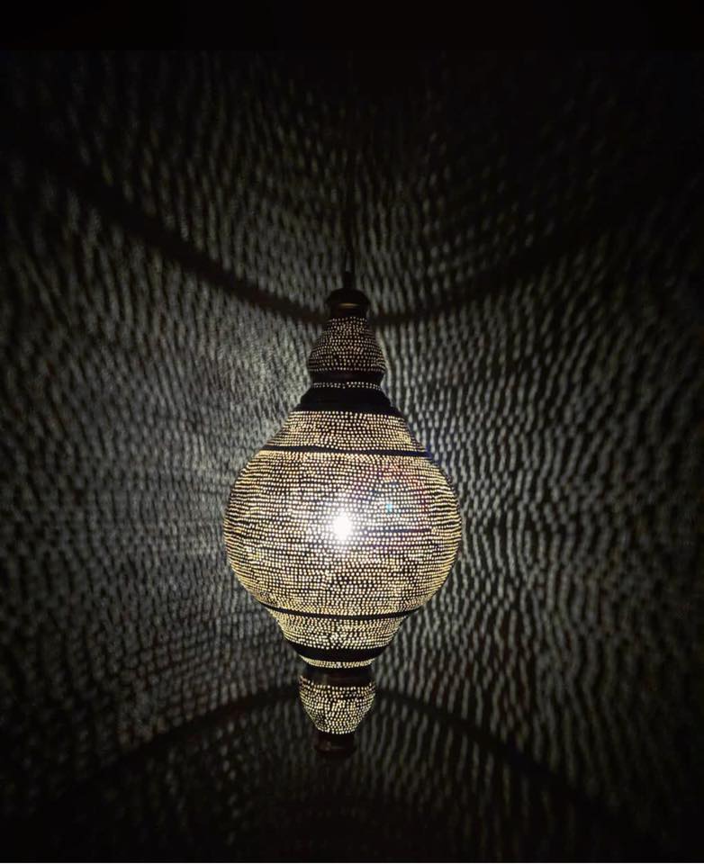 Vann Medium POV Lampe | Dråpeformet Kobber Taklampe - Orient Design