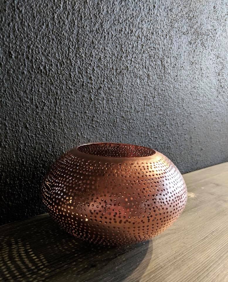 Orb POV Telysholder | Håndlaget i Kobber - Orient Design