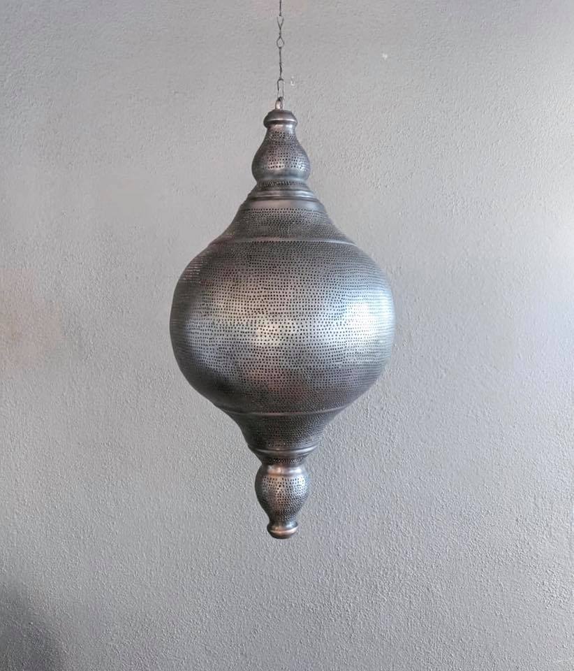 Vann Stor POV Lampe | Dråpeformet Kobber Taklampe - Orient Design