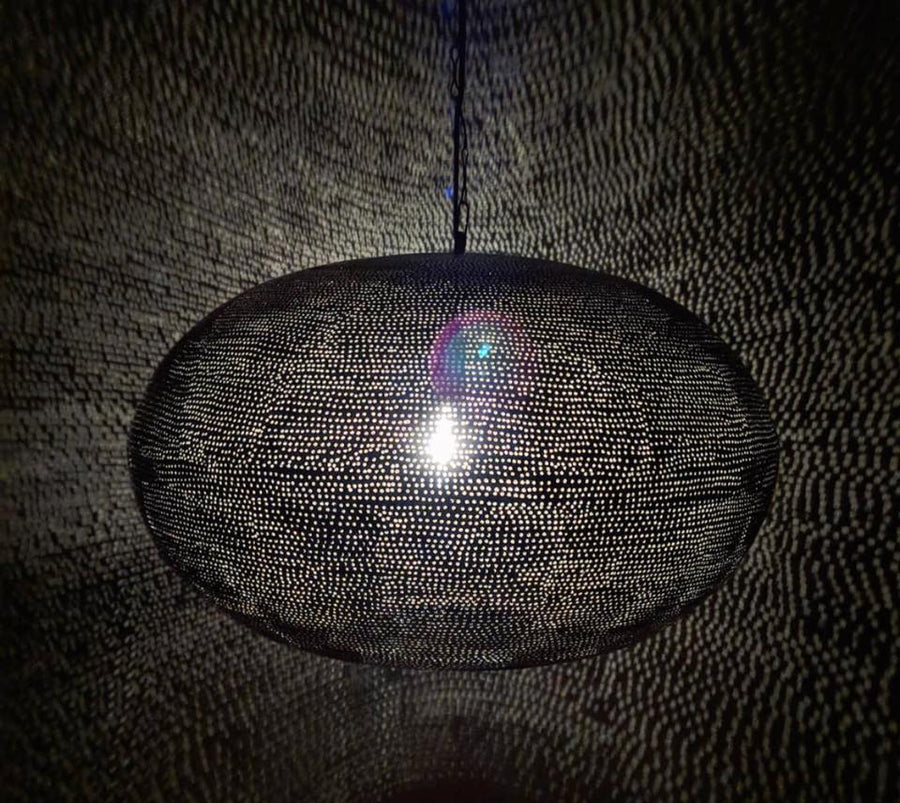 Orb POV Stor | Oval Formet Kobber Taklampe - Orient Design