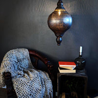 Vann Stor POV Lampe | Dråpeformet Kobber Taklampe - Orient Design