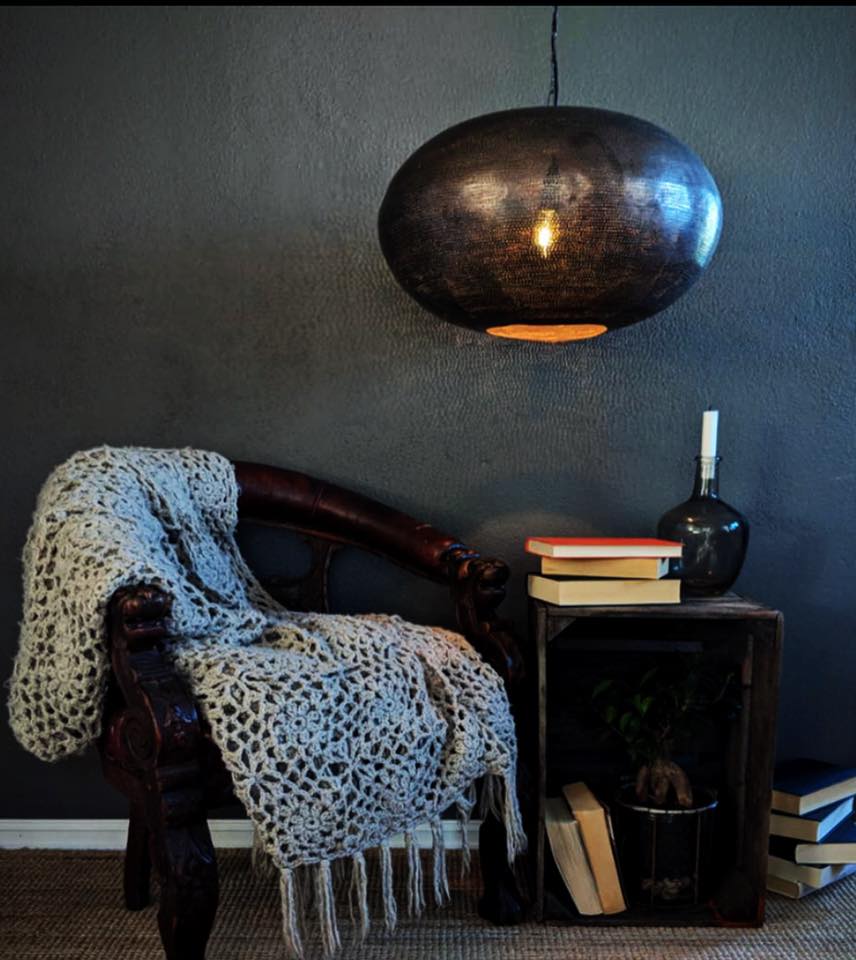 Orb POV Stor | Oval Formet Kobber Taklampe - Orient Design