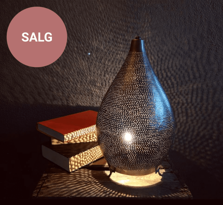 Lava POV Liten | Dråpeformet Kobber Bordlampe - Orient Design